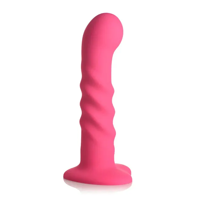 Curve Toys Anal Simply Sweet 7 inch Ribbed Vibrating Dildo