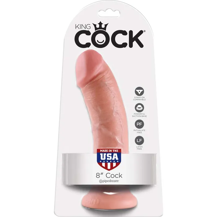 Dildos JCAP Pipedream King Cock Thick Realistic Dildo with Suction Cup Mount Base 8 inch Flesh