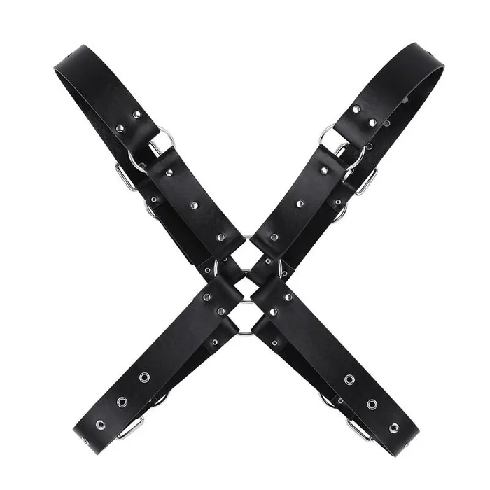 EVEs SECRETS Female Sex Toys Men Body Chest Harness Bondage Faux Leather Shoulder Half Harness for Men