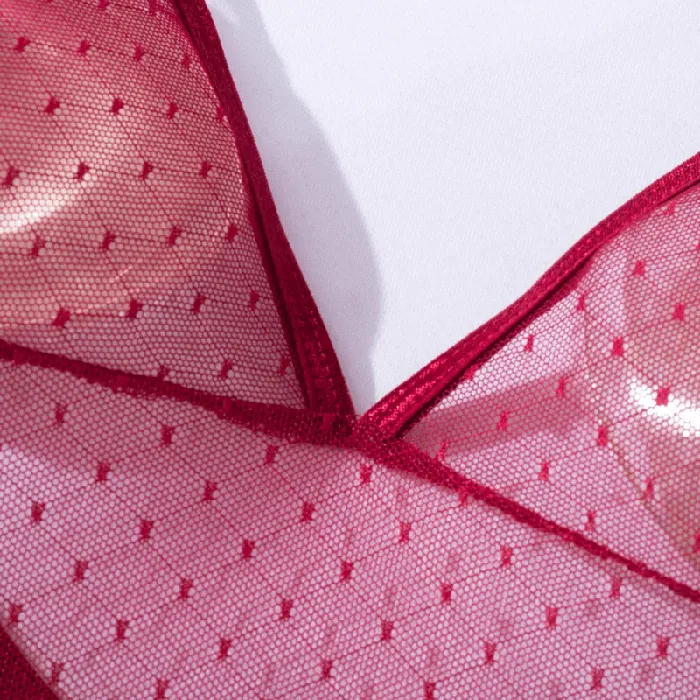 EVEs SECRETS Female Sex Toys Womens Sexy Polka Dot Bodysuit with Belt and Leg Harness Sheer Tempting Erotic Outfits