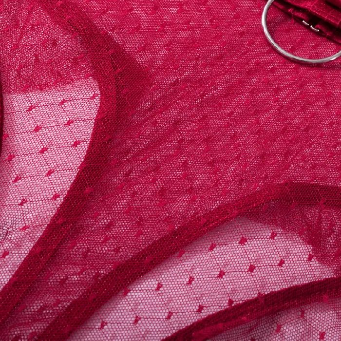 EVEs SECRETS Female Sex Toys Womens Sexy Polka Dot Bodysuit with Belt and Leg Harness Sheer Tempting Erotic Outfits