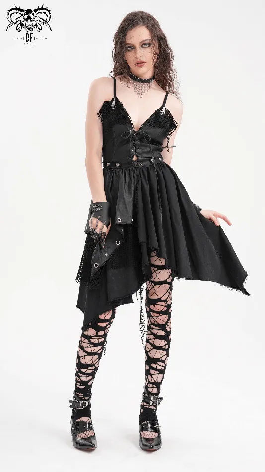 EVEs SECRETS Sexy Womens Layered Asymmetric Dress with Lace Accents Female Sex Toys