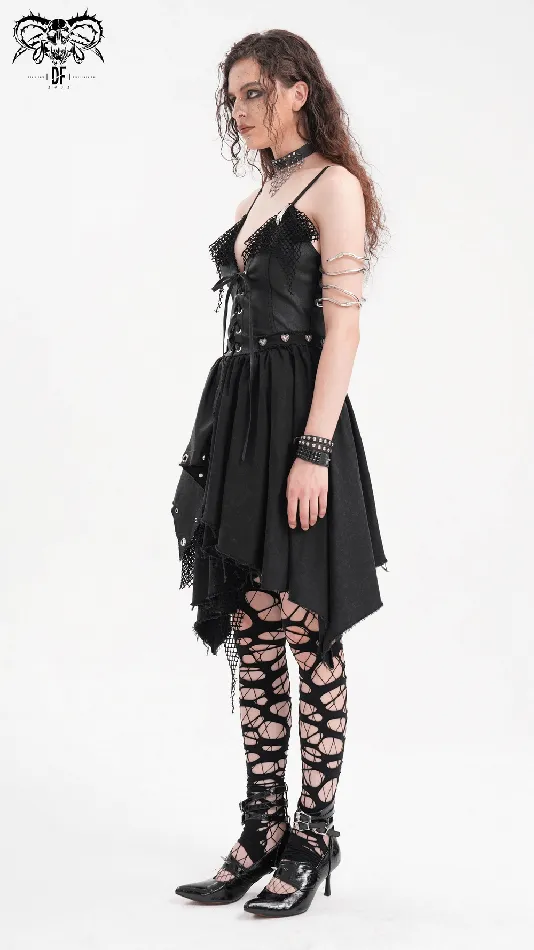 EVEs SECRETS Sexy Womens Layered Asymmetric Dress with Lace Accents Female Sex Toys