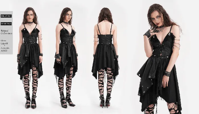 EVEs SECRETS Sexy Womens Layered Asymmetric Dress with Lace Accents Female Sex Toys