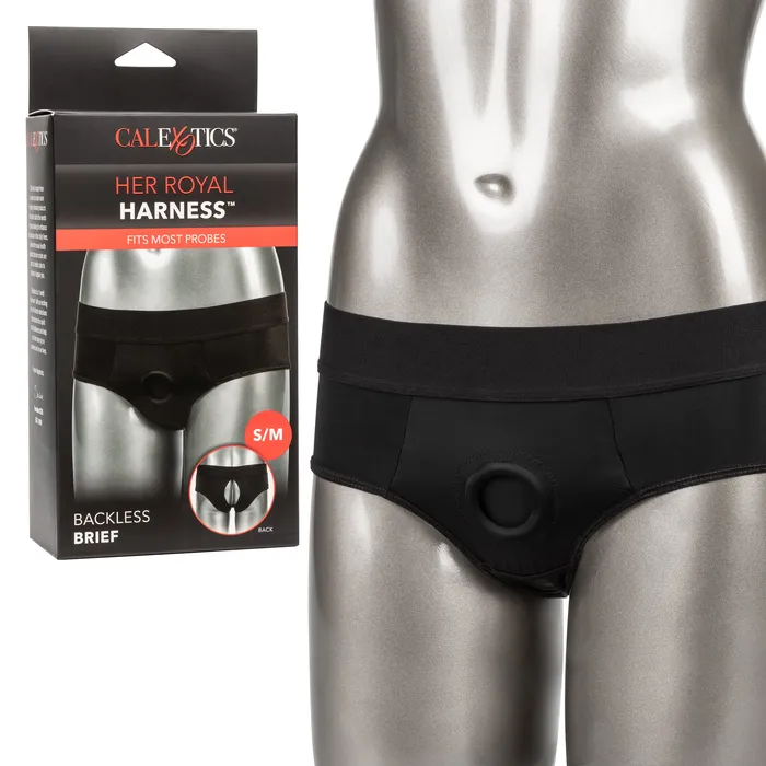 Her Royal Harness Backless Brief Sm CalExotics Female Sex Toys Her Royal Harness Backless Brief Sm CalExotics Female Sex Toys