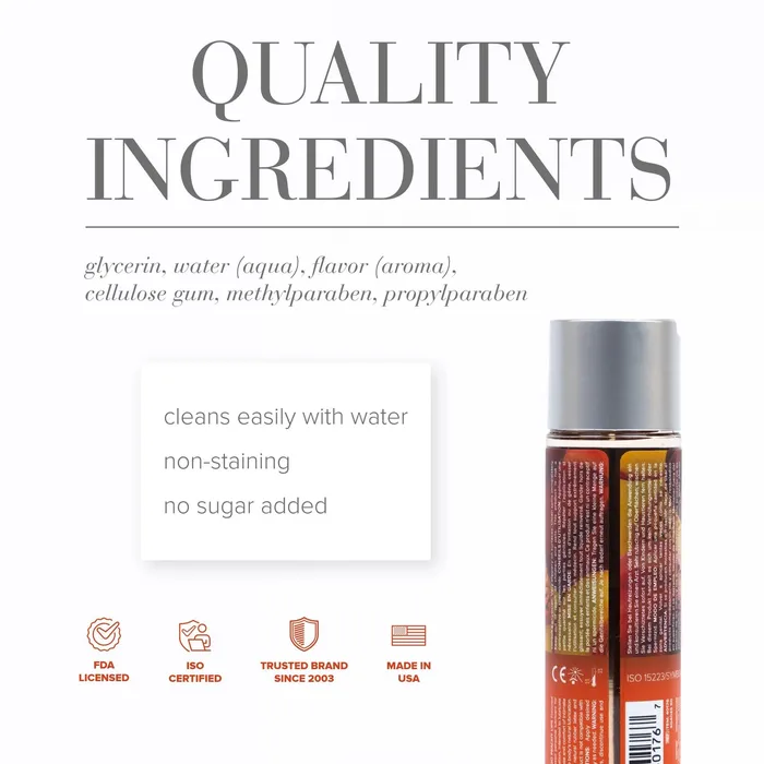 Lubricants Jo Jo PEACHY LIPS Water Based Flavoured Lubricant 4oz 120ml