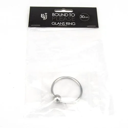 Male Sex Toys Bound to Please Bound to Please Glans Ring 30mm Diameter Stainless Steel Penile Stimulator