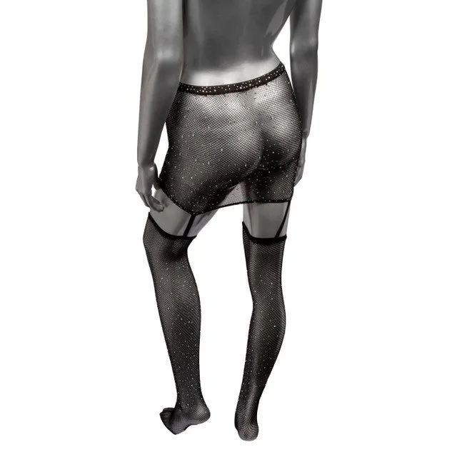 Male Sex Toys CALEXOTICS RADIANCE ONE PIECE GARTER SKIRT WITH THIGH HIGHS