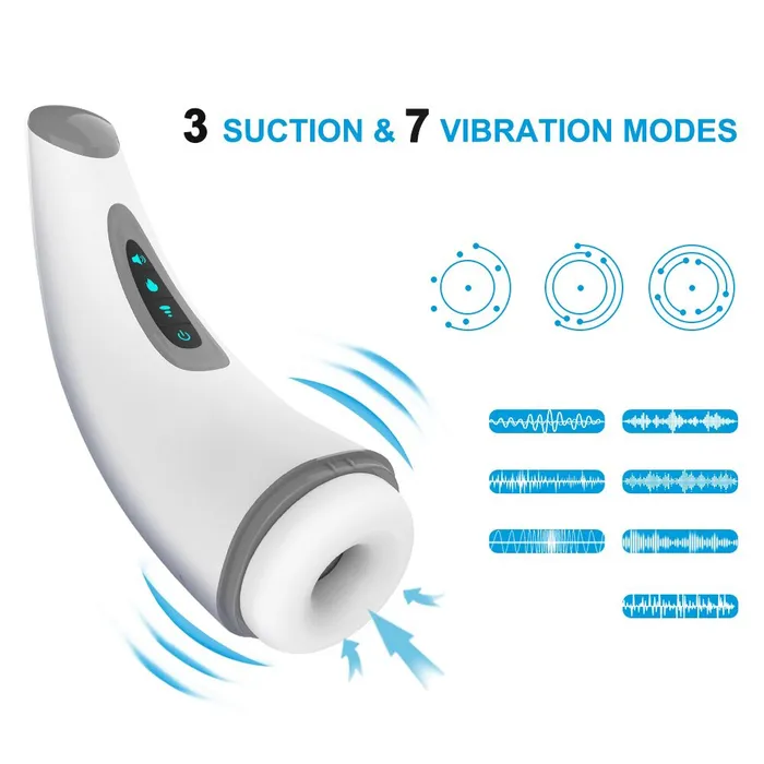 Male Sex Toys EVEs SECRETS Air Sucking Male Masturbation Cup Automatic Vibration Blowjob Toy with Heating Function