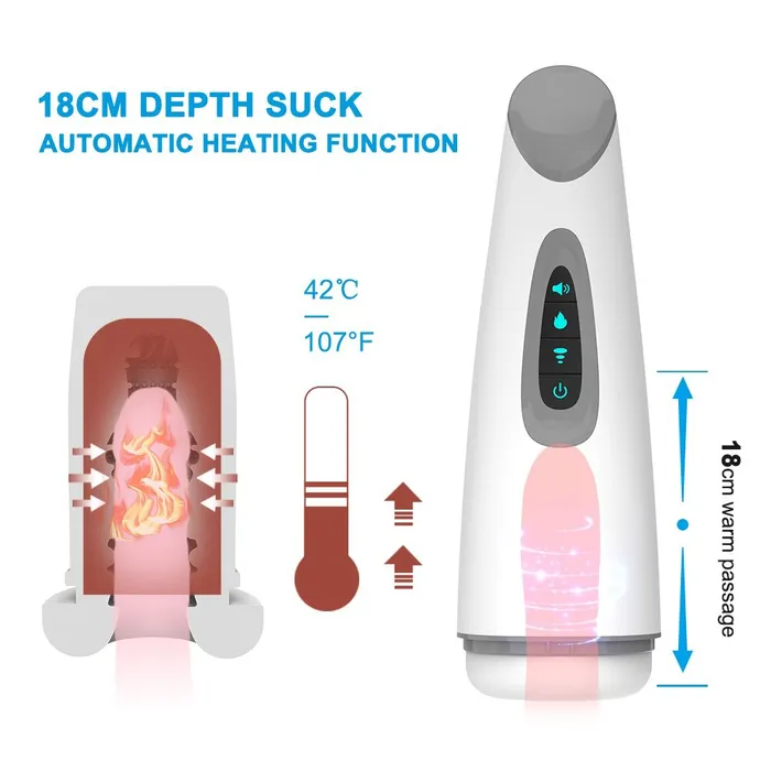 Male Sex Toys EVEs SECRETS Air Sucking Male Masturbation Cup Automatic Vibration Blowjob Toy with Heating Function