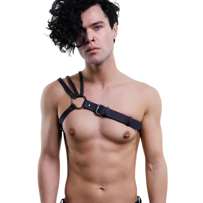 Male Sex Toys EVEs SECRETS Mens PU Leather Adjustable Waist Harness Belt Male Chest Shoulder Belt With Buckles and Straps