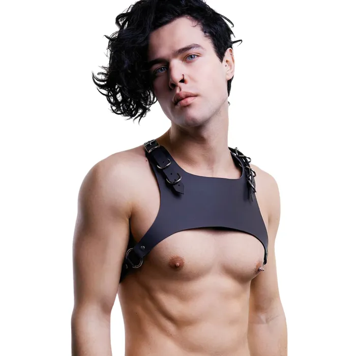 Male Sex Toys EVEs SECRETS Mens PU Leather Adjustable Waist Harness Belt Male Chest Shoulder Belt With Buckles and Straps