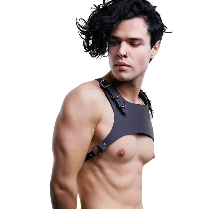 Male Sex Toys EVEs SECRETS Mens PU Leather Adjustable Waist Harness Belt Male Chest Shoulder Belt With Buckles and Straps