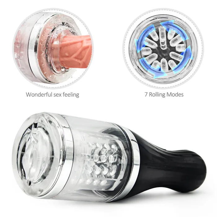 Male Sex Toys JazzToy Rolling Handheld Masturbate Cup