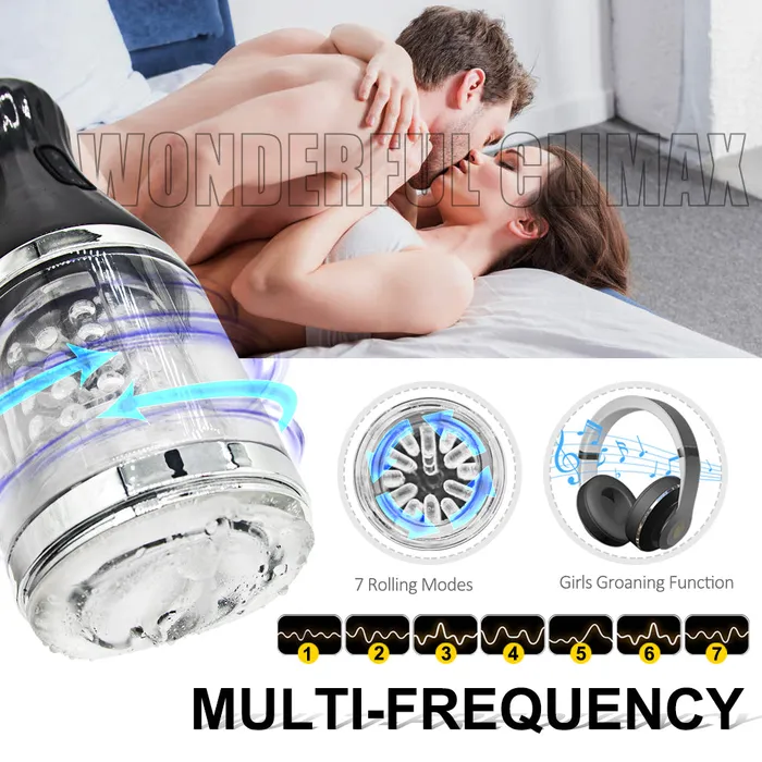 Male Sex Toys JazzToy Rolling Handheld Masturbate Cup