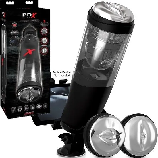 Male Sex Toys Jcap Pipedream PDX Elite Deluxe Mega Bator Stroker Rotating and Thrusting Hands Free Rechargeable Male Masturbator with Suction Cup Base Male Sex Toys Jcap Pipedream PDX Elite Deluxe Mega Bator Stroker Rotating and Thrusting Hands Free Rechargeable Male Masturbator with Suction Cup Base