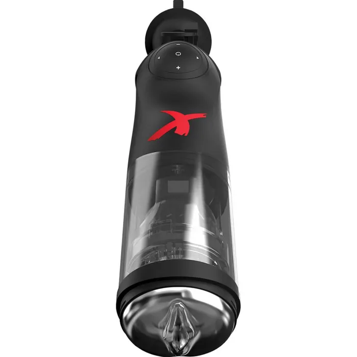 Male Sex Toys Jcap Pipedream PDX Elite Deluxe Mega Bator Stroker Rotating and Thrusting Hands Free Rechargeable Male Masturbator with Suction Cup Base