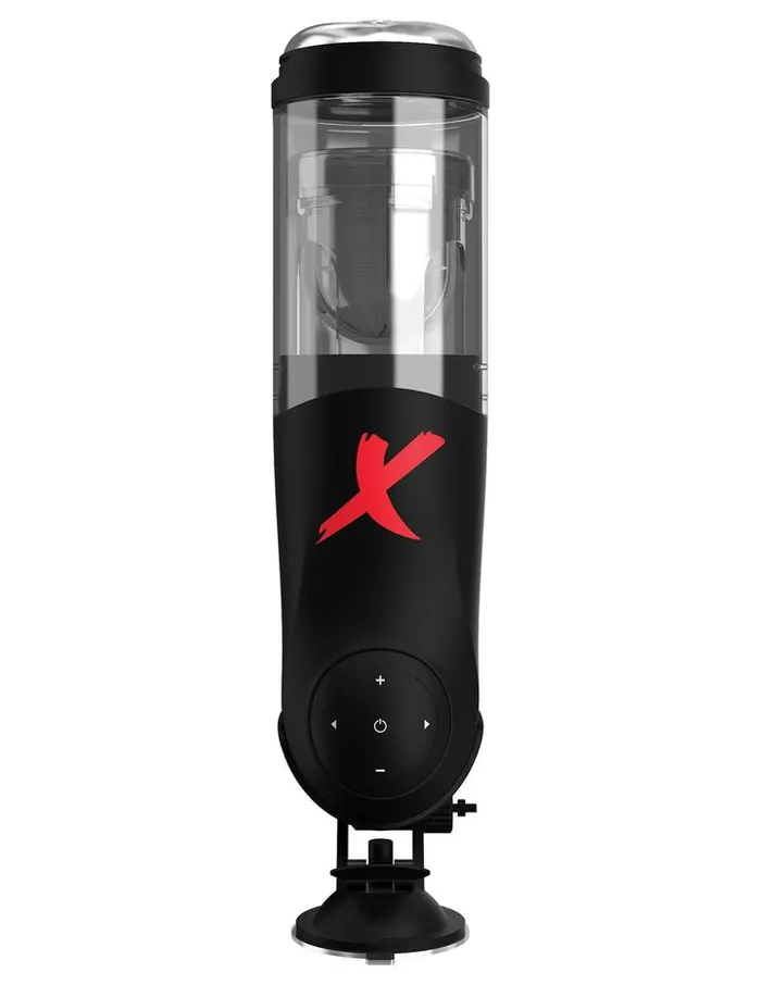 Male Sex Toys Jcap Pipedream PDX Elite Deluxe Mega Bator Stroker Rotating and Thrusting Hands Free Rechargeable Male Masturbator with Suction Cup Base