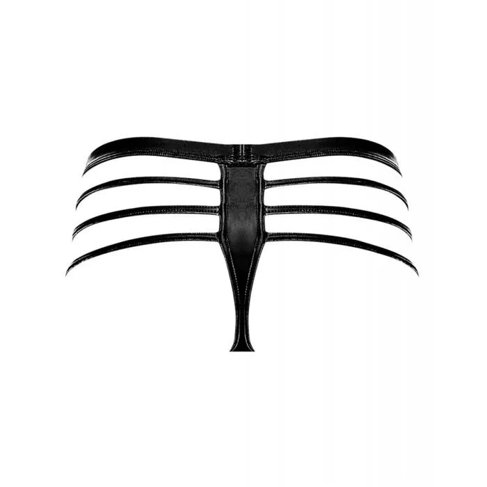 Male Sex Toys Male Power Cage Matte Cage Thong Black SM
