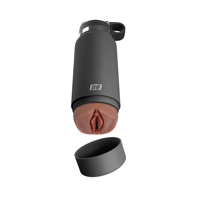 Male Sex Toys PDX Brands PDX Plus Fuck Flask Discreet Bottle Stroker Brown Grey