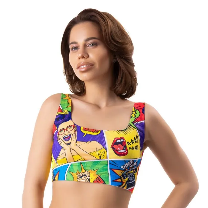 Mememe Lingerie Male Sex Toys Comics Insta Crop Top Large Mixed