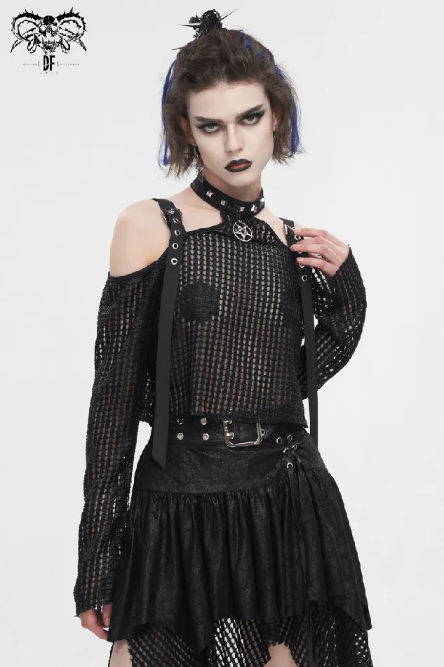 OffShoulder Halter Top With Pentagram And Buckle Straps EVEs SECRETS Male Sex Toys