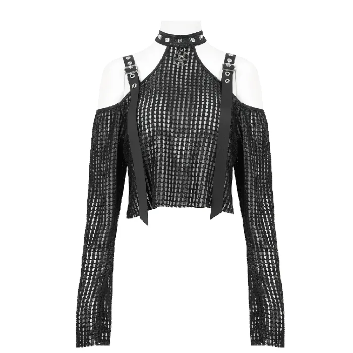 OffShoulder Halter Top With Pentagram And Buckle Straps EVEs SECRETS Male Sex Toys