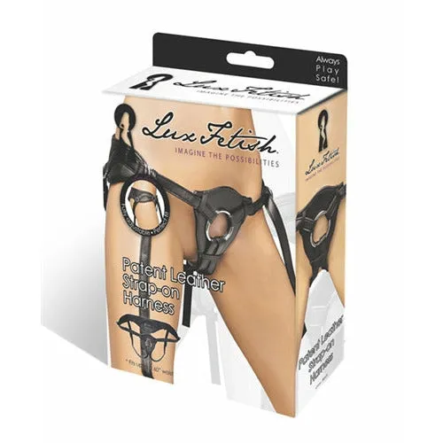 Patent Leather Strapon Harness Black Lux Fetish Female Sex Toys Patent Leather Strapon Harness Black Lux Fetish Female Sex Toys