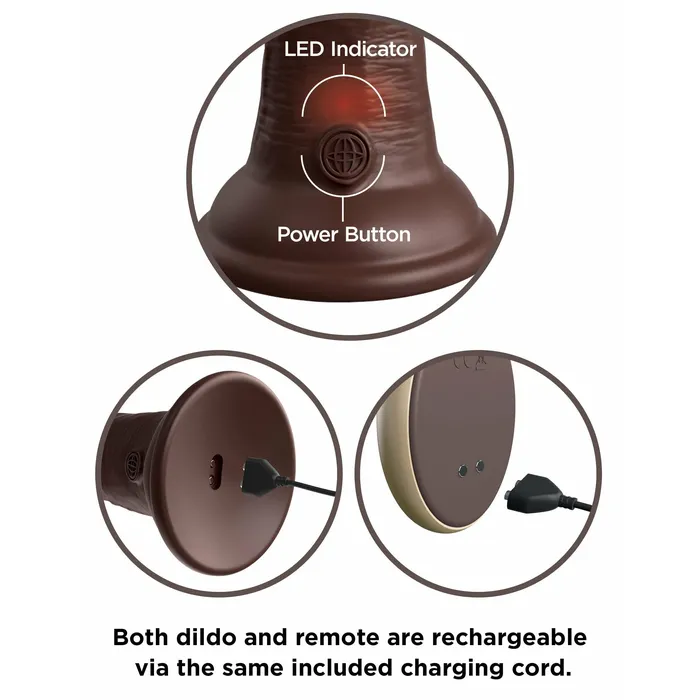 Pipedream King Cock Elite 9 Inch Vibrating Silicone Dual Density Cock With Remote Brown Female Sex Toys Pipedream King Cock Elite 9 Inch Vibrating Silicone Dual Density Cock With Remote Brown Female Sex Toys