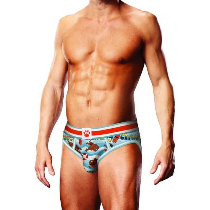 Prowler Vibrators Prowler Gaywatch Bears Open Back Brief Medium Blue