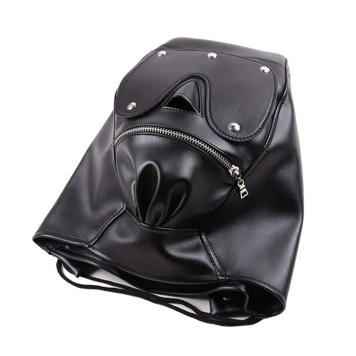 Restraints EVEs SECRETS PU Leather Eye Mask with Open Mouth Adult Erotic Gag Bondage for Couple