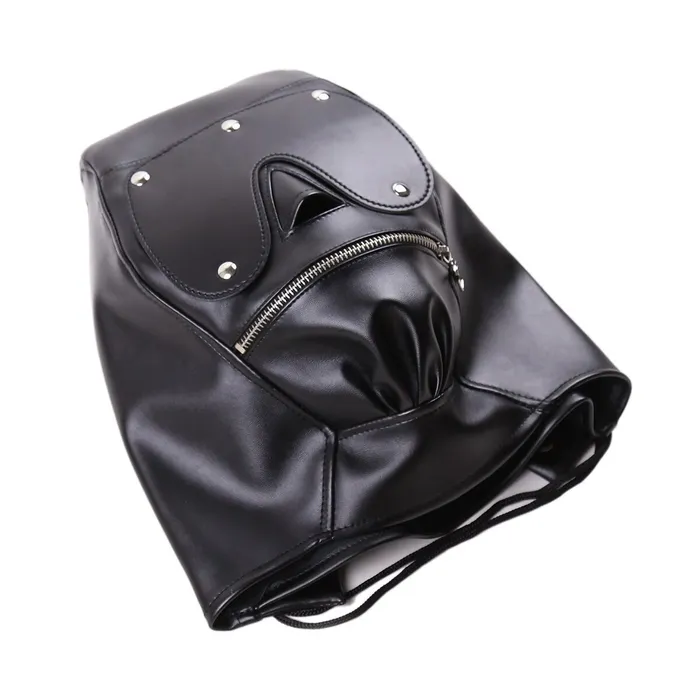 Restraints EVEs SECRETS PU Leather Eye Mask with Open Mouth Adult Erotic Gag Bondage for Couple