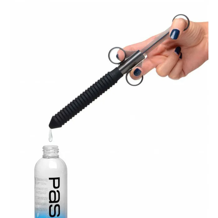 Ribbed Silicone Lubricant Launcher XR Brands Clean Stream Female Sex Toys Ribbed Silicone Lubricant Launcher XR Brands Clean Stream Female Sex Toys
