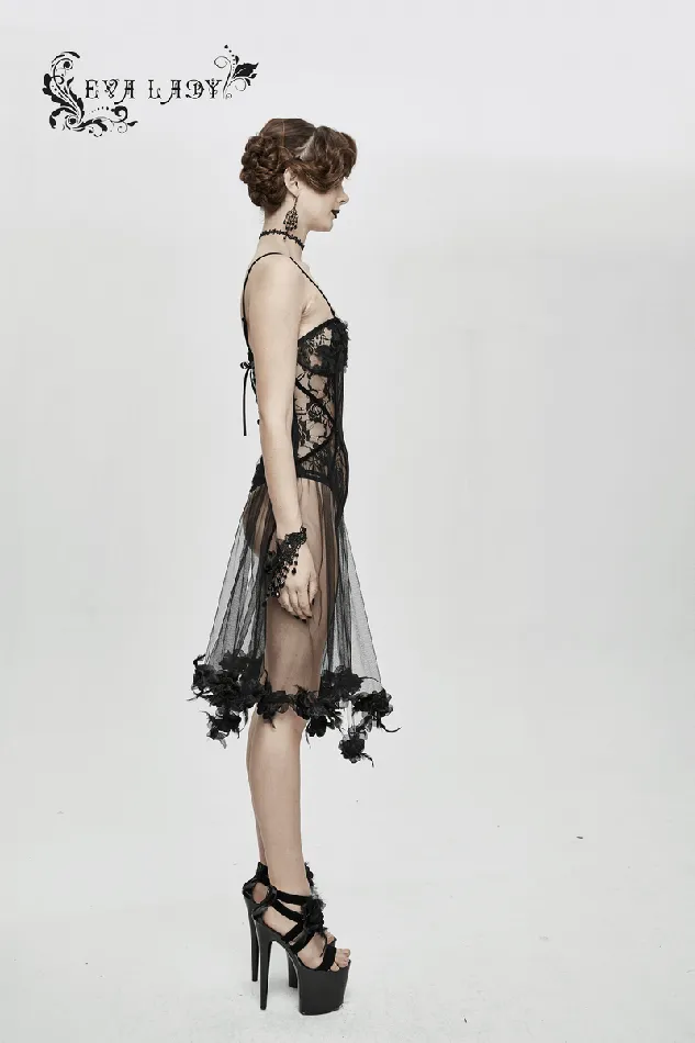 Sensual Lace Bodysuit Gothic Style Laceup Elastic Back EVEs SECRETS Couples