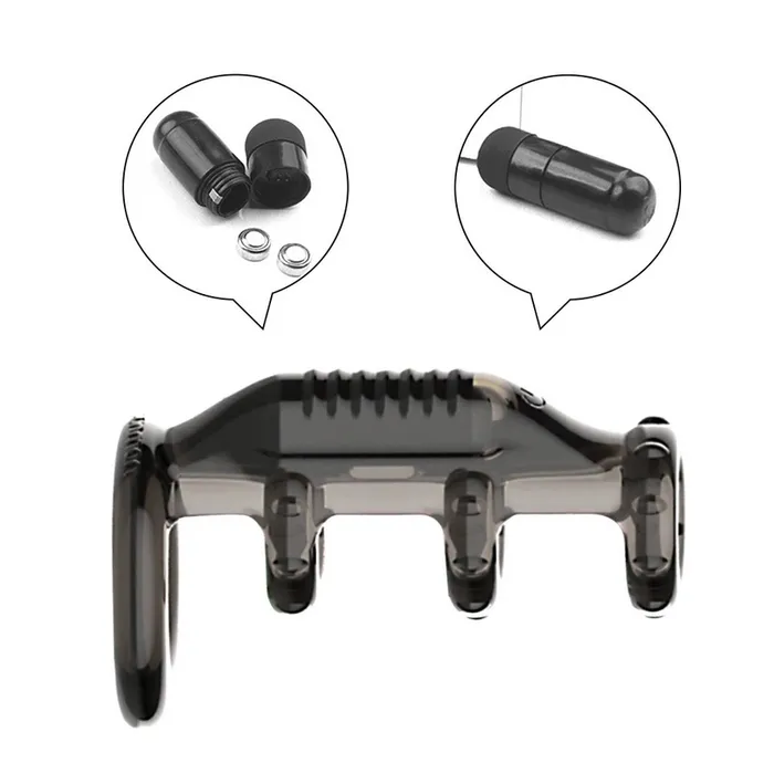 Vibrating Cock Ring Sleeve with GSpot Stimulator Penis Extender Sex Toys for Couples EVEs SECRETS Male Sex Toys