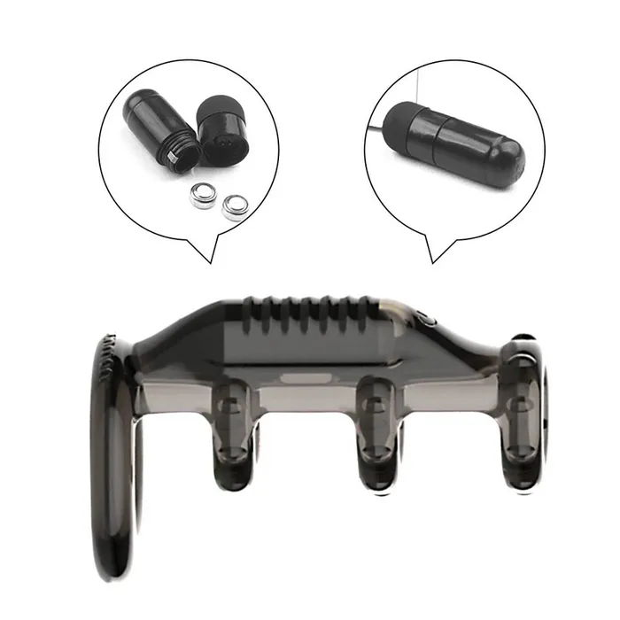 Vibrating Cock Ring Sleeve with GSpot Stimulator Penis Extender Sex Toys for Couples EVEs SECRETS Male Sex Toys