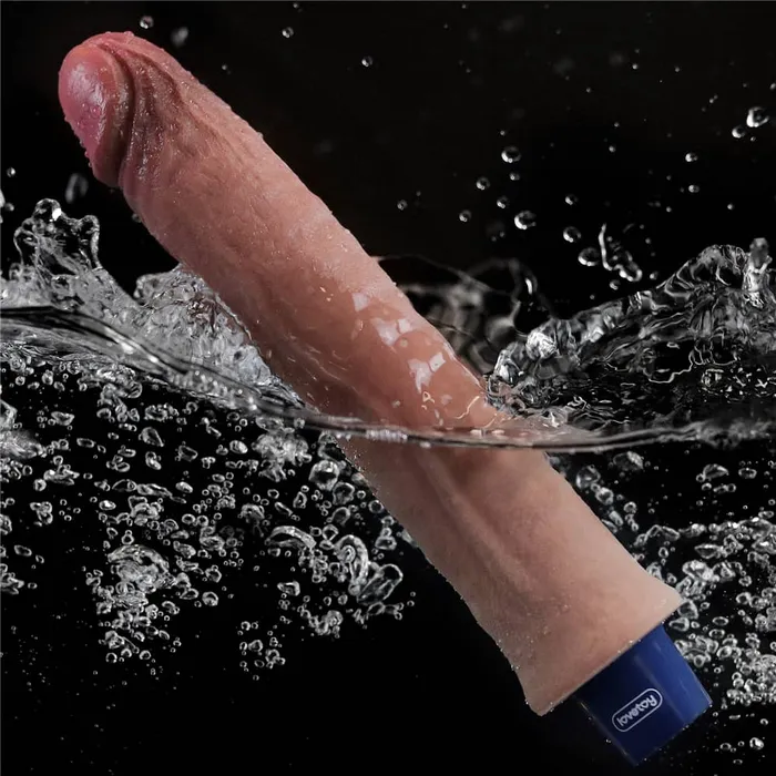 95 REAL SOFTEE Rechargeable Silicone Vibrating Dildo LOVETOY Female Sex Toys