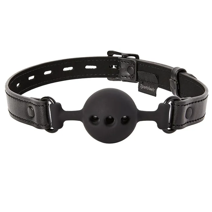 Anal Sportsheets Sportsheets Silicone Breathable Ball Gag Black