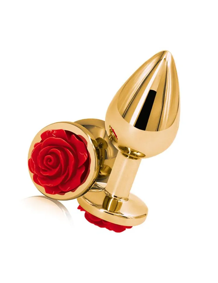 Anal The Stockroom Red Rose Butt Plug Gold