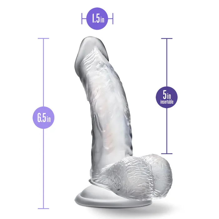 B Yours Diamond Sparkle 65 Dildo Clear Blush Female Sex Toys