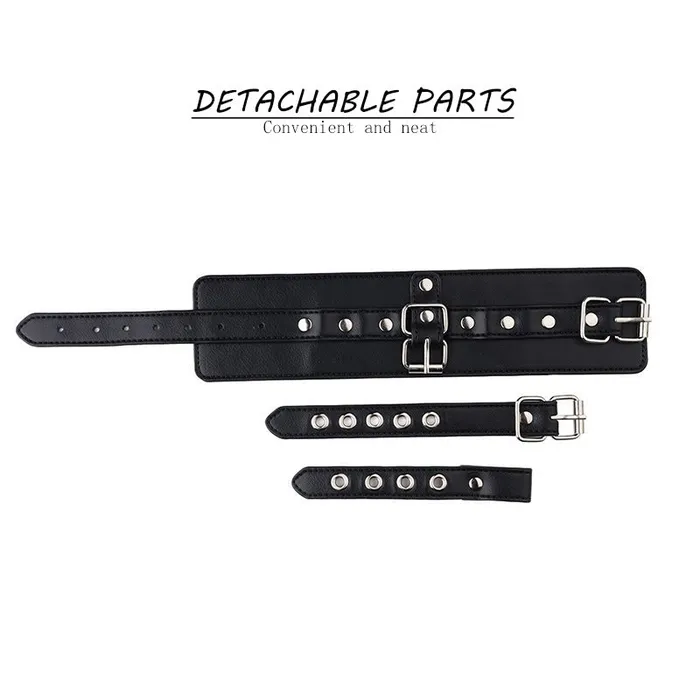 BDSM Wrist to Thumb PU Leather Cuffs Bondage Restraint FRISKY BUSINESS SG Restraints