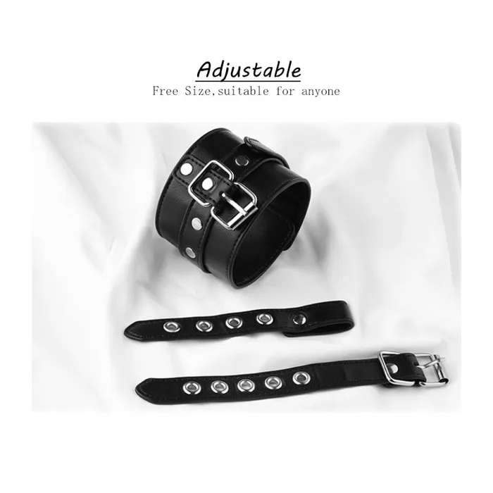 BDSM Wrist to Thumb PU Leather Cuffs Bondage Restraint FRISKY BUSINESS SG Restraints