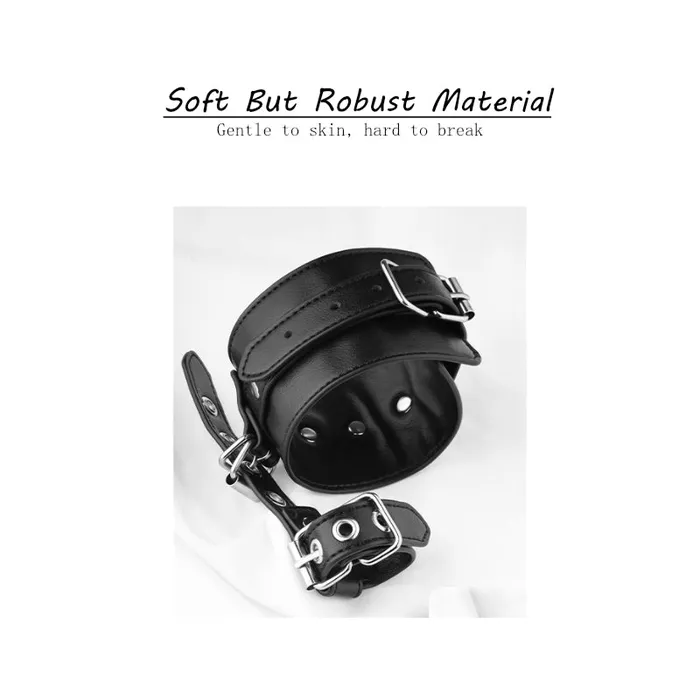 BDSM Wrist to Thumb PU Leather Cuffs Bondage Restraint FRISKY BUSINESS SG Restraints