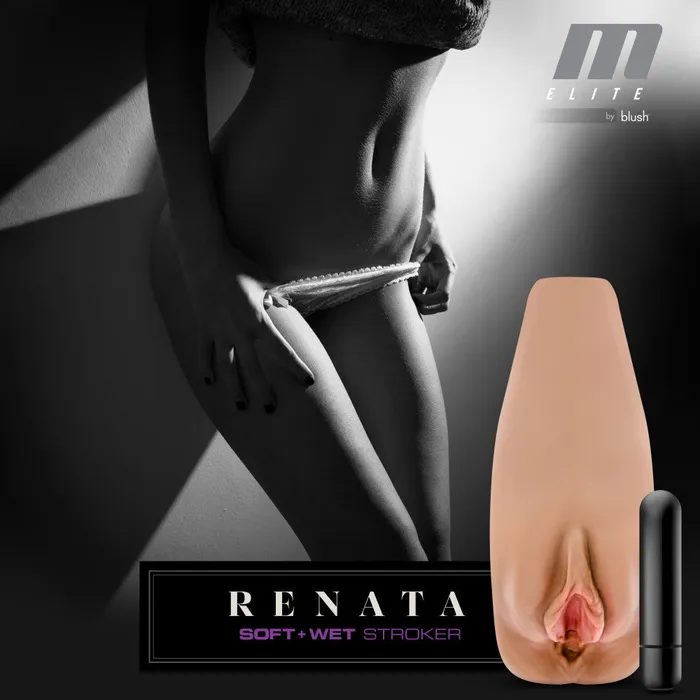 Blush Male Sex Toys M Elite Soft and Wet Renata Masturbator Tan