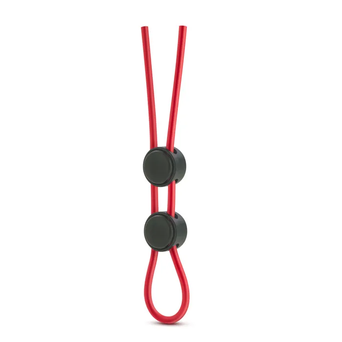 Blush Stay Hard Silicone Double Loop Cock Ring Red Male Sex Toys