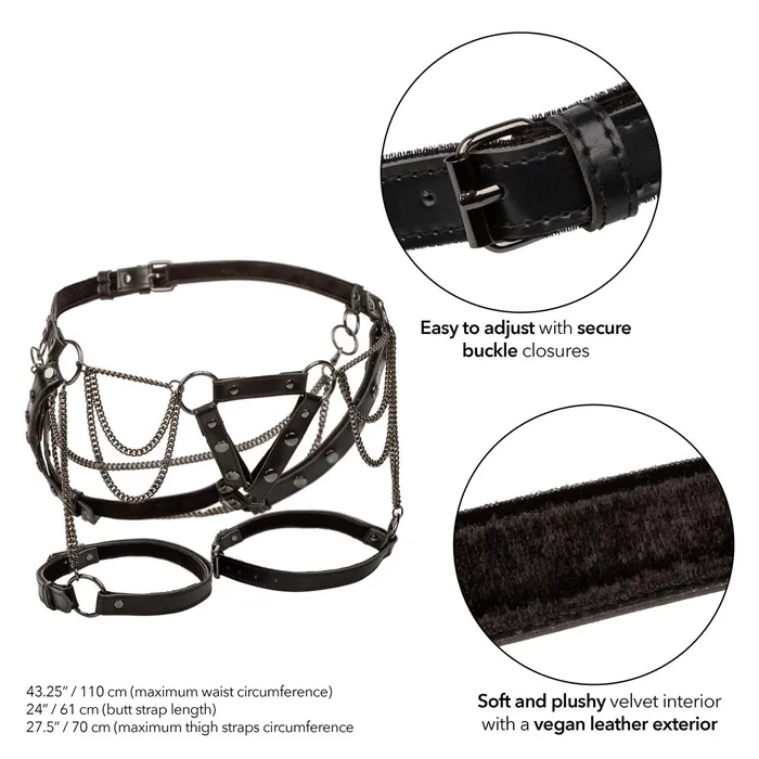 CalExotics Female Sex Toys Euphoria Collection Thigh Harness With Chains