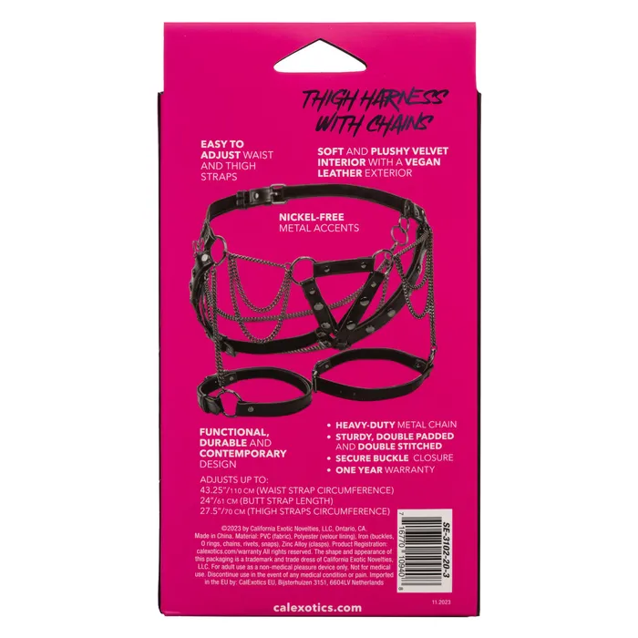 CalExotics Female Sex Toys Euphoria Collection Thigh Harness With Chains