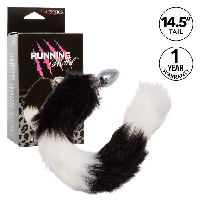 CalExotics Running Wild Black White Tail Plug CalExotics Anal CalExotics Running Wild Black White Tail Plug CalExotics Anal