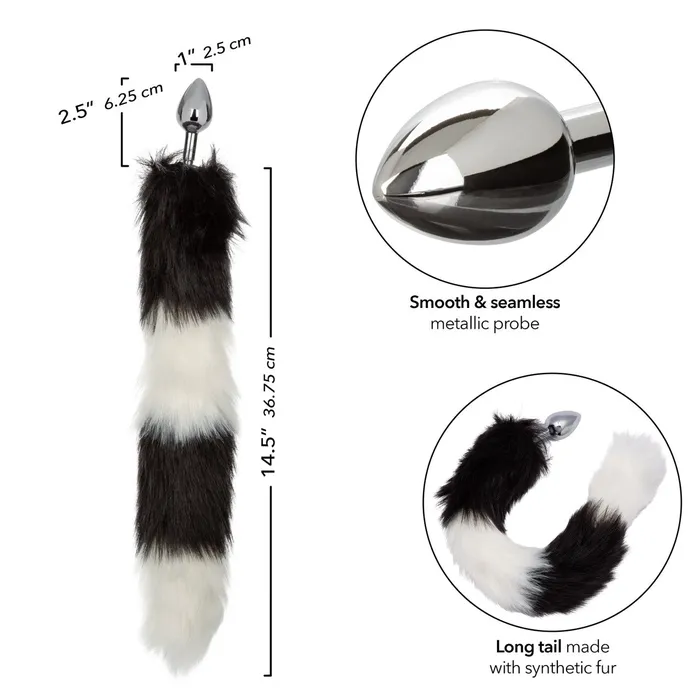 CalExotics Running Wild Black White Tail Plug CalExotics Anal CalExotics Running Wild Black White Tail Plug CalExotics Anal