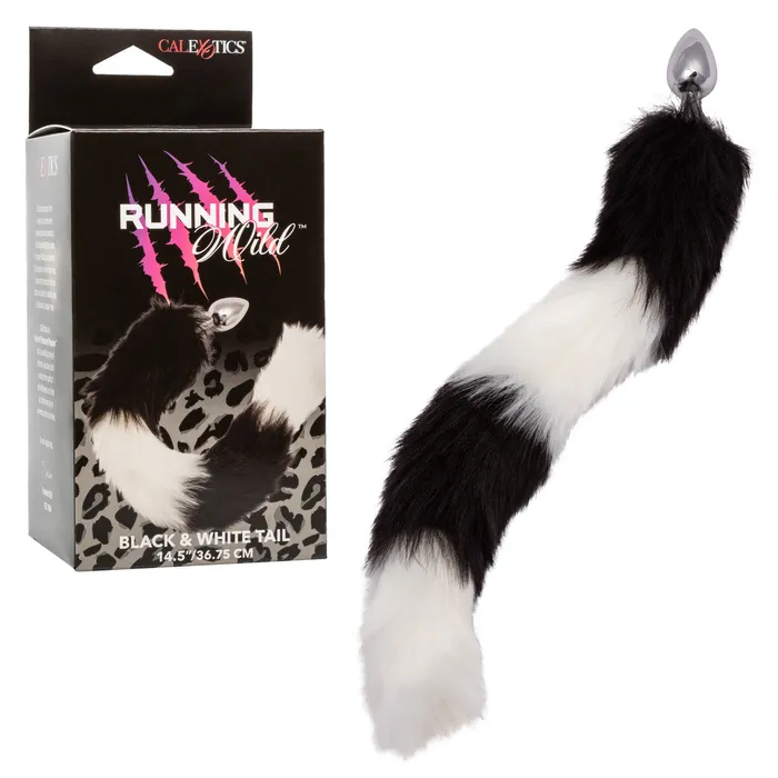 CalExotics Running Wild Black White Tail Plug CalExotics Anal CalExotics Running Wild Black White Tail Plug CalExotics Anal